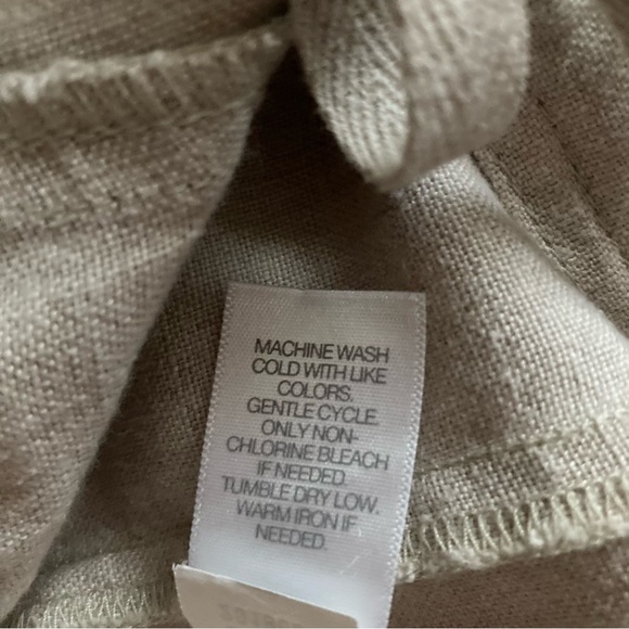 J Jill Washable Ivory Linen Pants size XS - Picture 6 of 7